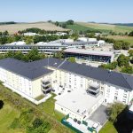 Drohnenansicht des Altenheims in Zschopau